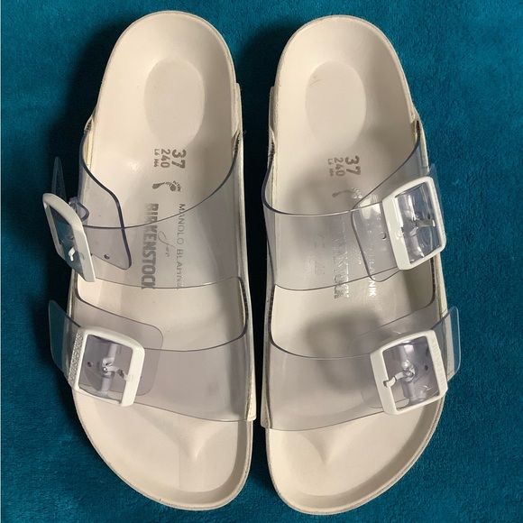 MANOLO BLAHNIK X BIRKENSTOCK
Arizona PVC white slides - Picture 3 of 14